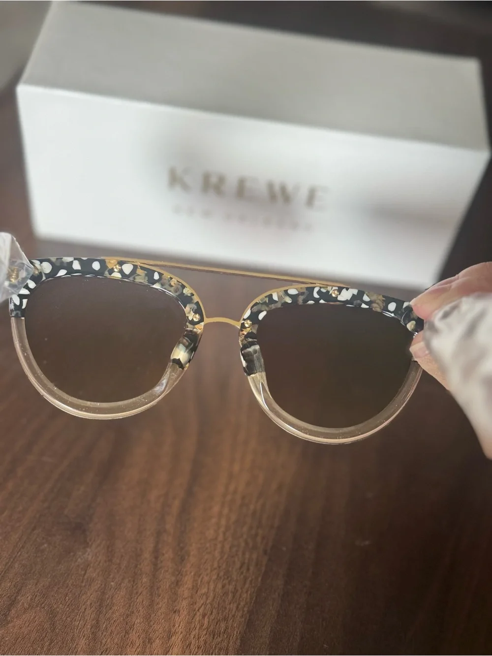 KREWE Clio Nylon Tort Sunglasses